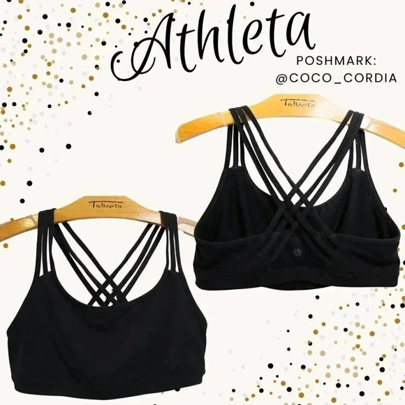 Athleta Sports Bra with Criss Cross Back Size Medium - Picture 1 of 4